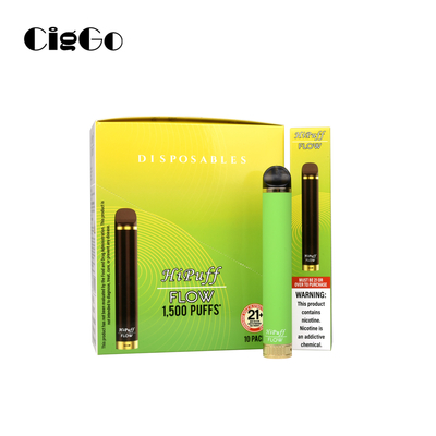 Airflow Adjustable 1500 Puffs Disposable E Cigarette Vape Device Juicy Fruit Flavors
