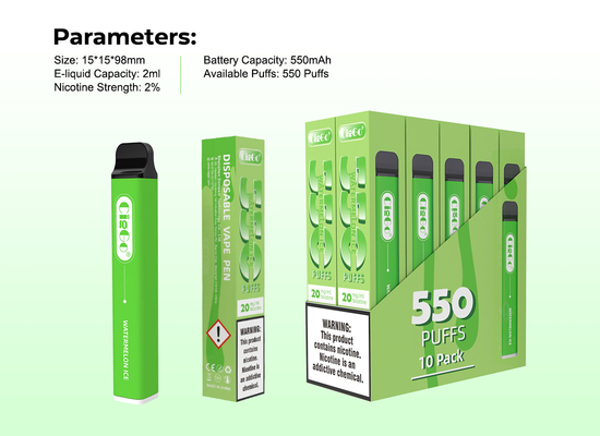 CigGo TPD Disposable Vape Pen 550 Puffs With 2ml Ejuice / 550mAh Battery