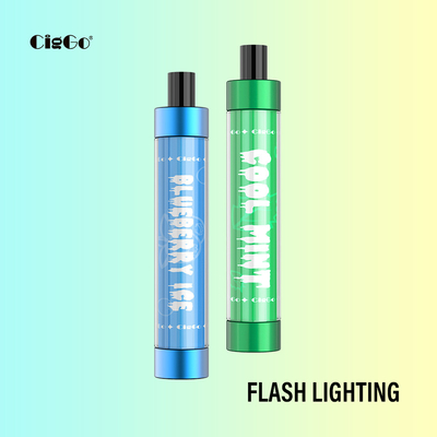 LED Lighting 800 Puffs Plastic Portable Pod System Ciggo Flash 550 Mah