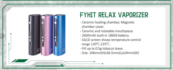 Aluminium Alloy 2600Mah Dry Herbal Vaporizer Device Flower Vaporizer